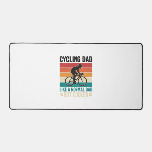 Cycling Dad Vintage Biker Father T-Shirt Design_1 Desk Mat