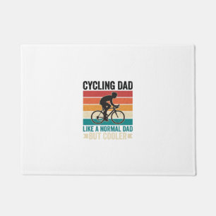 Cycling Dad Vintage Biker Father T-Shirt Design_1 Doormat
