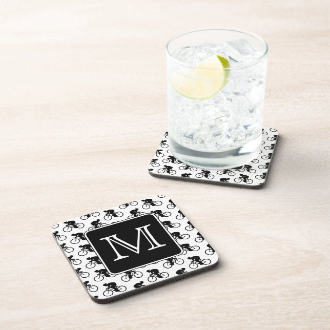 Cycling Design with Custom Monogram Coaster (Right Side)