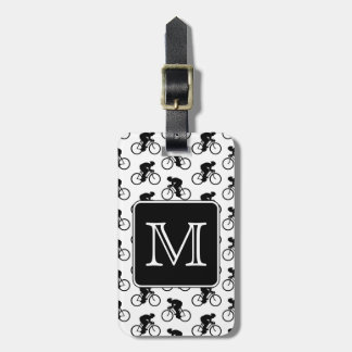 Cycling Design with Custom Monogram Luggage Tag