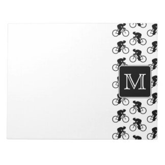 Cycling Design with Custom Monogram Notepad