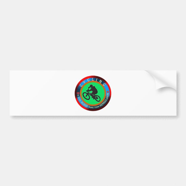 Cycling designs bumper sticker (Front)