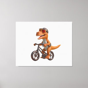 Cycling DINOSAUR T-REX Canvas Print