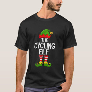 Cycling Elf Xmas Matching Family Elf Squad Christm T-Shirt