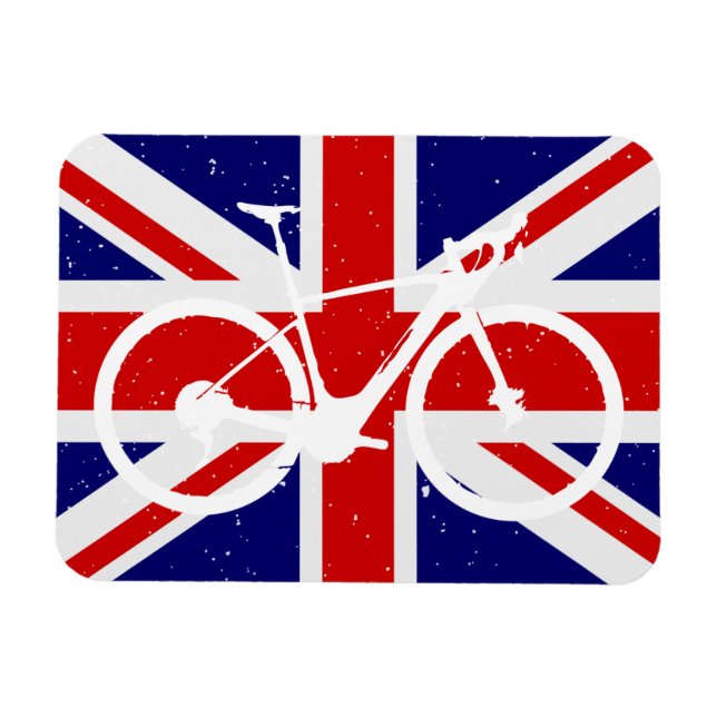 Cycling Enthusiast British Flag Magnet (Horizontal)