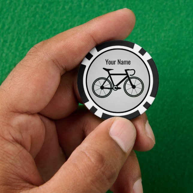 Cycling Enthusiast or Bicycle Business Promo Poker Chips (Hand)