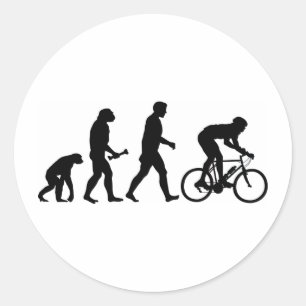 Cycling Evolution Classic Round Sticker