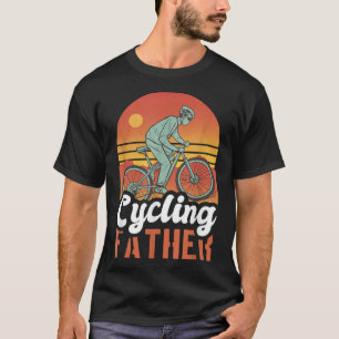 Cycling Father With A Bike For Father's Day T-Shirt