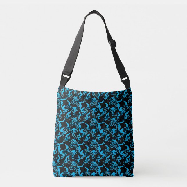Cycling Freestyles Pattern.b x4 Black BG Crossbody Bag (Front)
