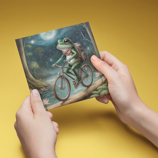 Cycling frog holiday card (Creator Uploaded)