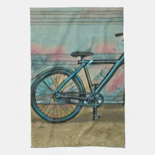 Cycling gifts for dad tea towel