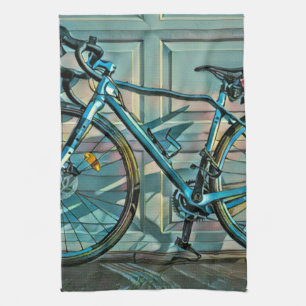 Cycling gifts for dad tea towel