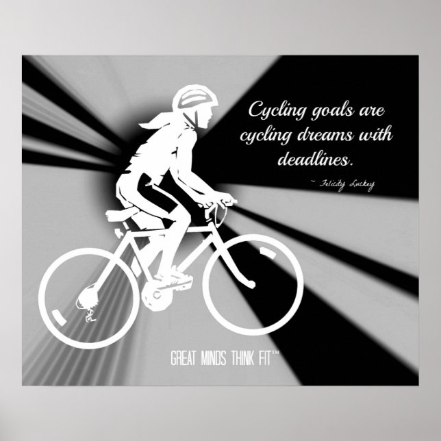Cycling Goals and Dreams Motivational Poster (Front)