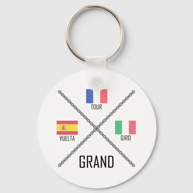 Cycling Grand Tours Key Ring (Front)