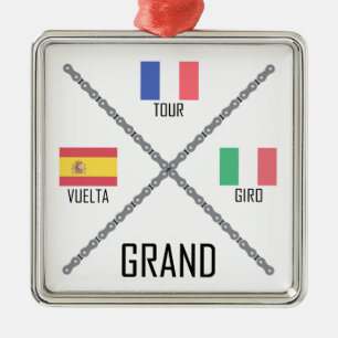 Cycling Grand Tours Metal Tree Decoration