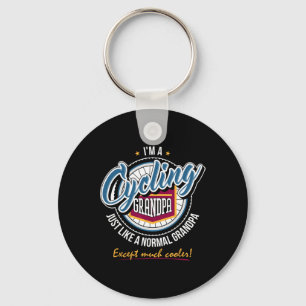Cycling Grandpa Funny Mountain Biking Bicycle Gift Key Ring
