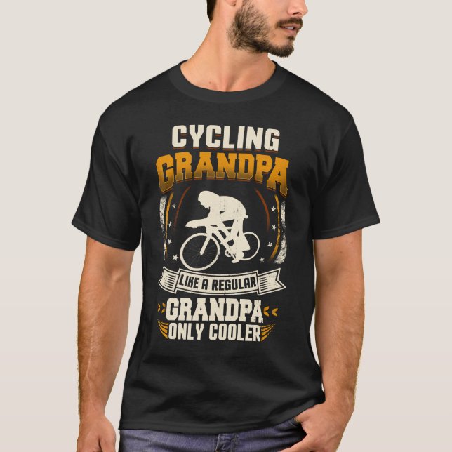 Cycling Grandpa Regular Grandpa Only Cooler T-Shirt (Front)