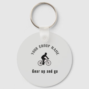 Cycling group custom name key ring