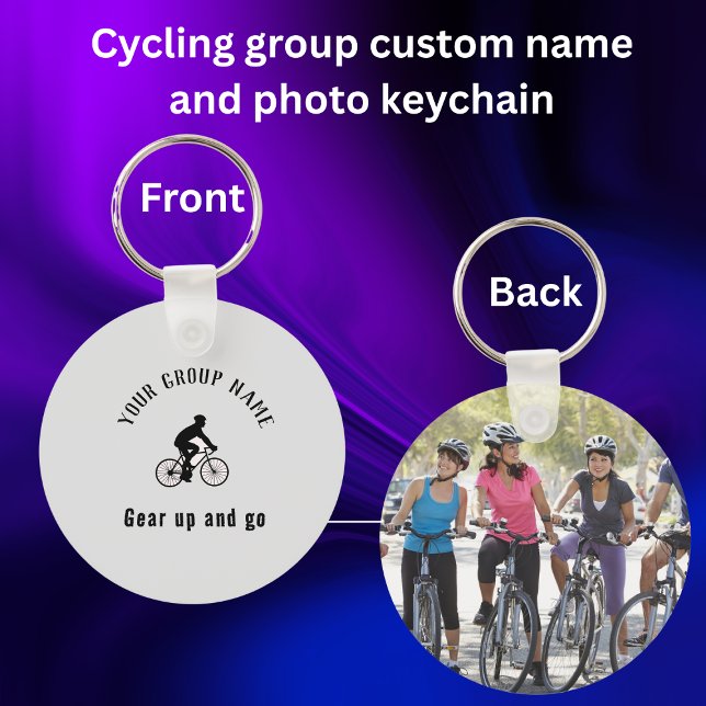 Cycling group custom name & Photo Key Ring (Creator Uploaded)