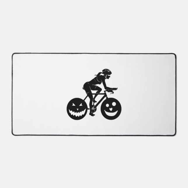 Cycling Halloween Desk Mat (Front)
