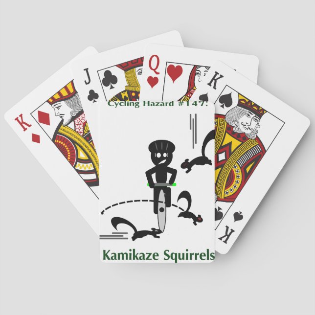 Cycling hazard: kamikaze squirrels playing cards (Back)