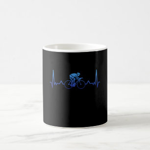 Cycling Heartbeat Cyclist Cycle Gift Coffee Mug