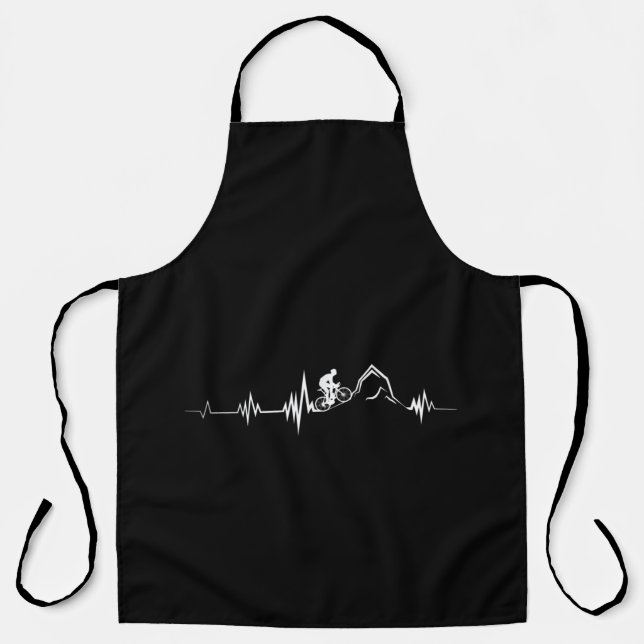Cycling Heartbeat Racing Bicycle Mountain Bike Apron (Front)