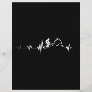 Cycling Heartbeat Racing Bicycle Mountain Bike Custom Letterhead