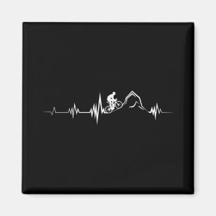 Cycling Heartbeat Racing Bicycle Mountain Bike Magnet