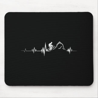 Cycling Heartbeat Racing Bicycle Mountain Bike Mouse Mat