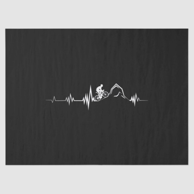 Cycling Heartbeat Racing Bicycle Mountain Bike Tissue Paper (Front)
