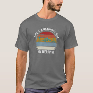 Cycling Heartbeat Riding Life Is A Beautiful Ride T-Shirt