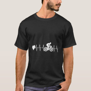 Cycling Heartbeat Vintage Cycler Bicycle Lover Gif T-Shirt