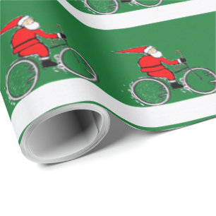 Cycling Holiday Gift Wrapping Paper