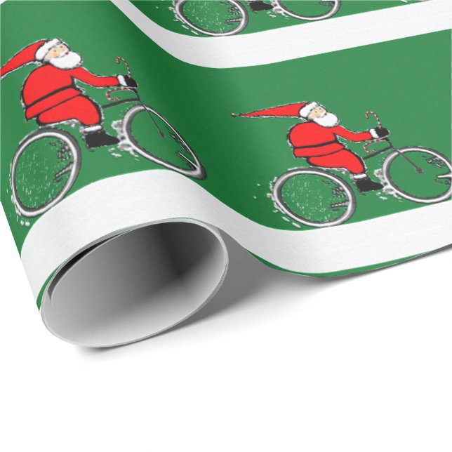 Cycling Holiday Gift Wrapping Paper (Roll Corner)