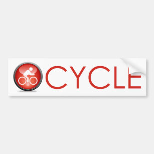 Cycling Icon Bumpersticker Bumper Sticker