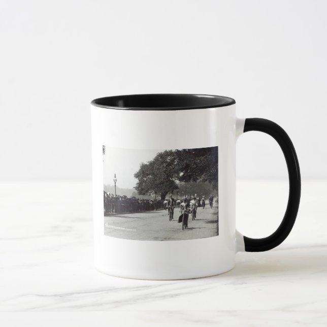 Cycling in Hyde Park, c.1910 Mug (Right)