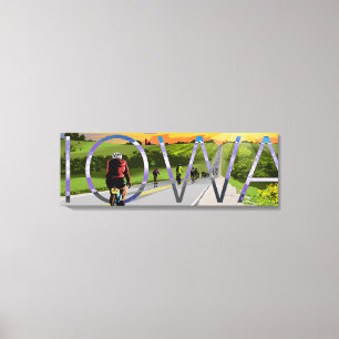 Cycling in Iowa Canvas Art