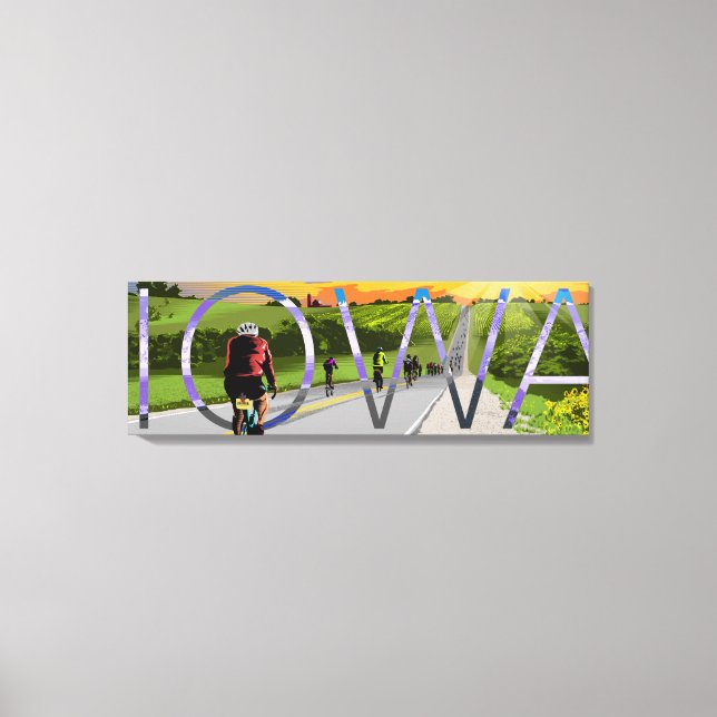 Cycling in Iowa Canvas Art (Front)