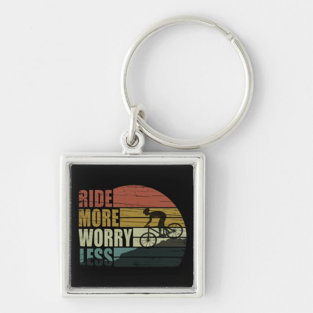 cycling inspirational quotes key ring (Front)