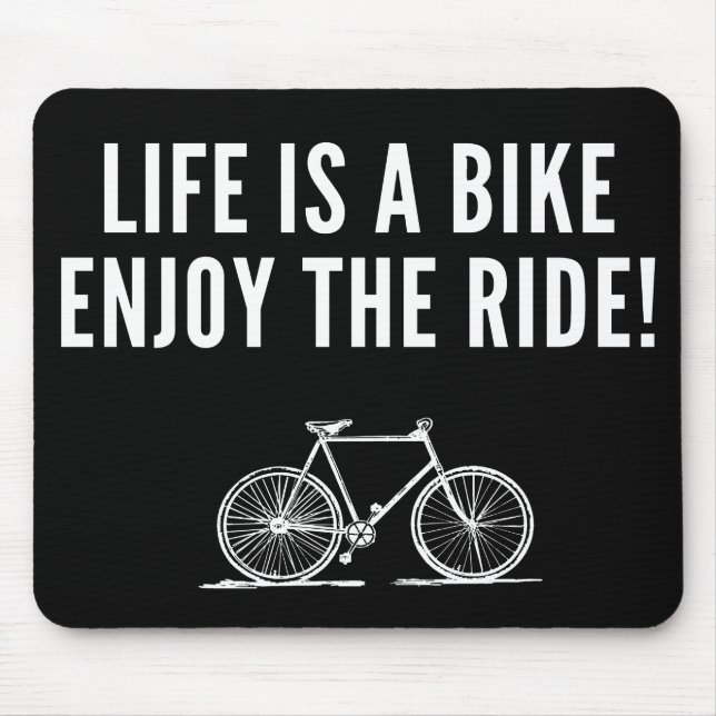cycling inspirational quotes mouse mat (Front)