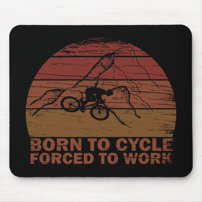 cycling inspirational quotes mouse mat (Front)