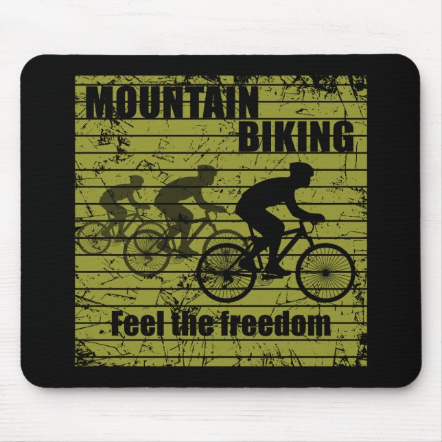 cycling inspirational quotes mouse mat (Front)