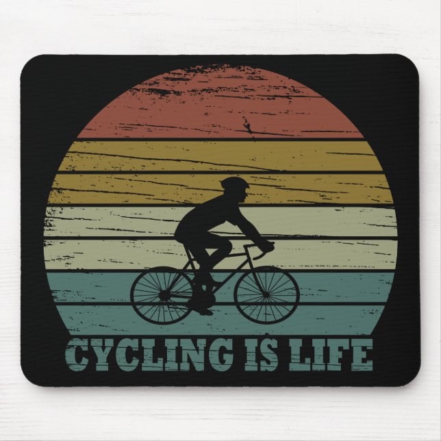 cycling inspirational quotes mouse mat (Front)