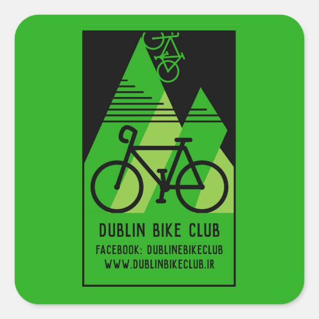 Cycling Ireland Square Sticker (Front)
