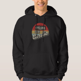 Cycling Is My Cardio Vintage Retro Cycling Bike Hoodie
