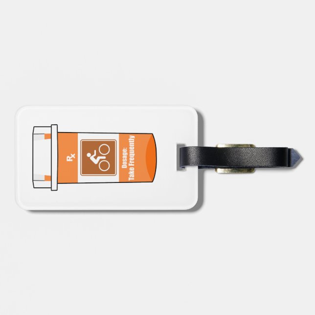 Cycling Is My Drug Luggage Tag (Back Horizontal)