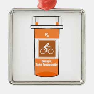 Cycling Is My Drug Metal Tree Decoration