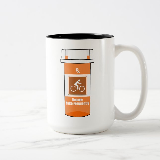 Cycling Is My Drug Two-Tone Coffee Mug (Right)