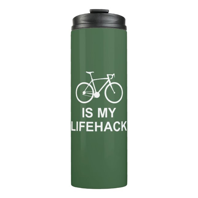 Cycling Is My Lifehack Thermal Tumbler (Front)
